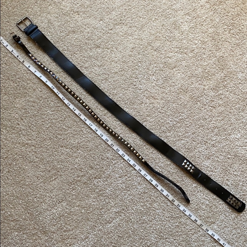 2 black belts with studs